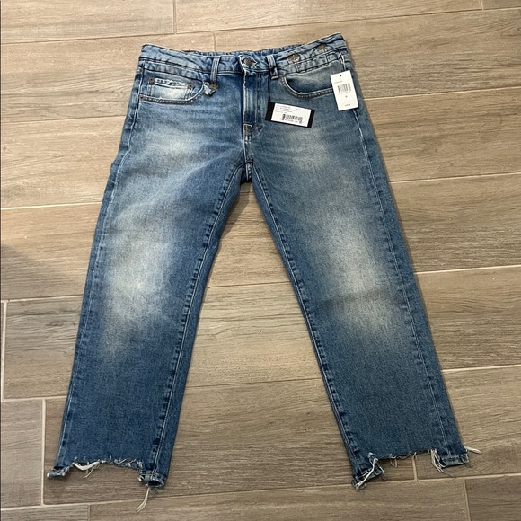 NWT R13 Boy Straight with Rips - Picture 1 of 14